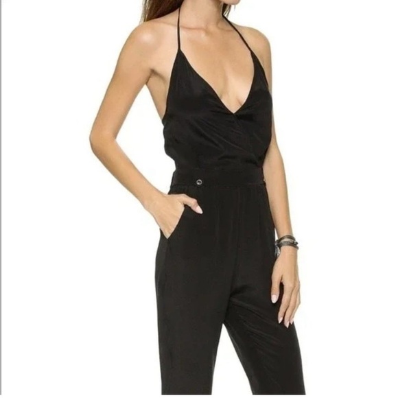 Chic Black Halter Jumpsuit - Picture 1 of 8
